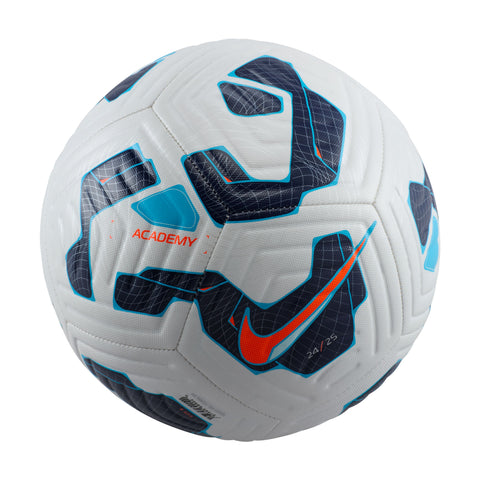 Nike Academy Ball- White/ Blackened Blue/ Hyper Crimson