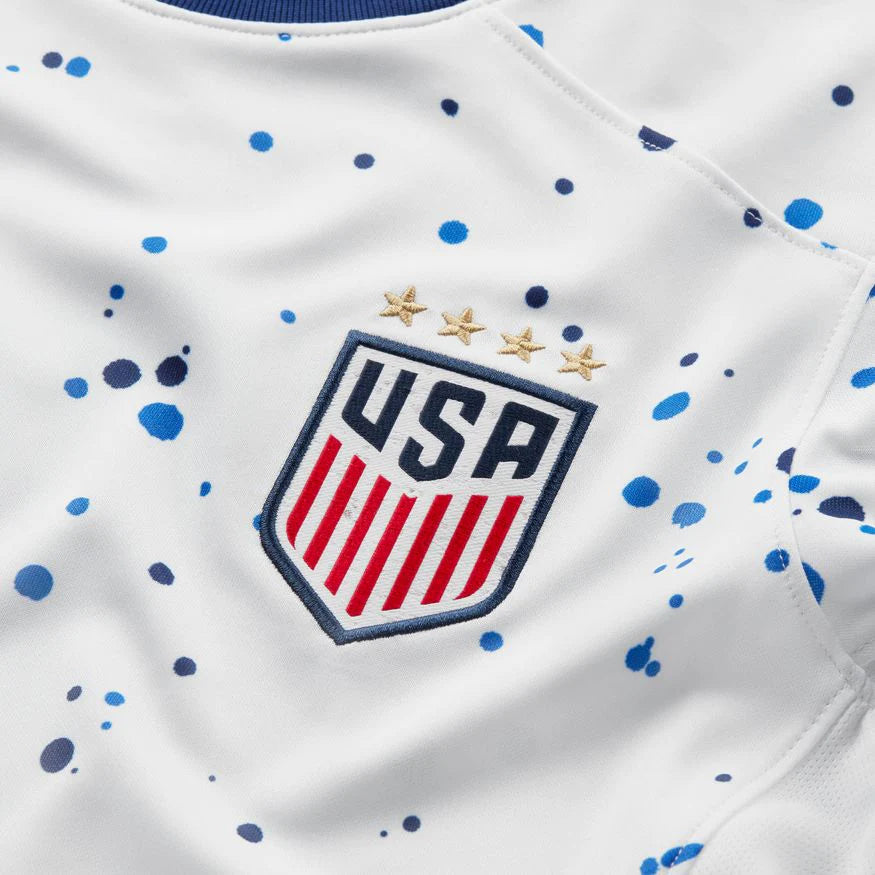 USWNT 2022/23 Stadium Home Big Kids' Nike Dri-FIT Soccer Jersey.