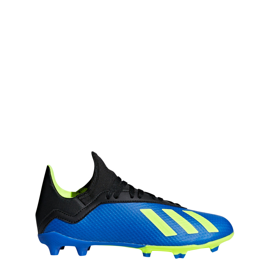 Gezag Bot Geven Adidas X 18.3 FG J - Football Blue/ Solar Yellow/ Core Black | East Coast  Soccer Shop